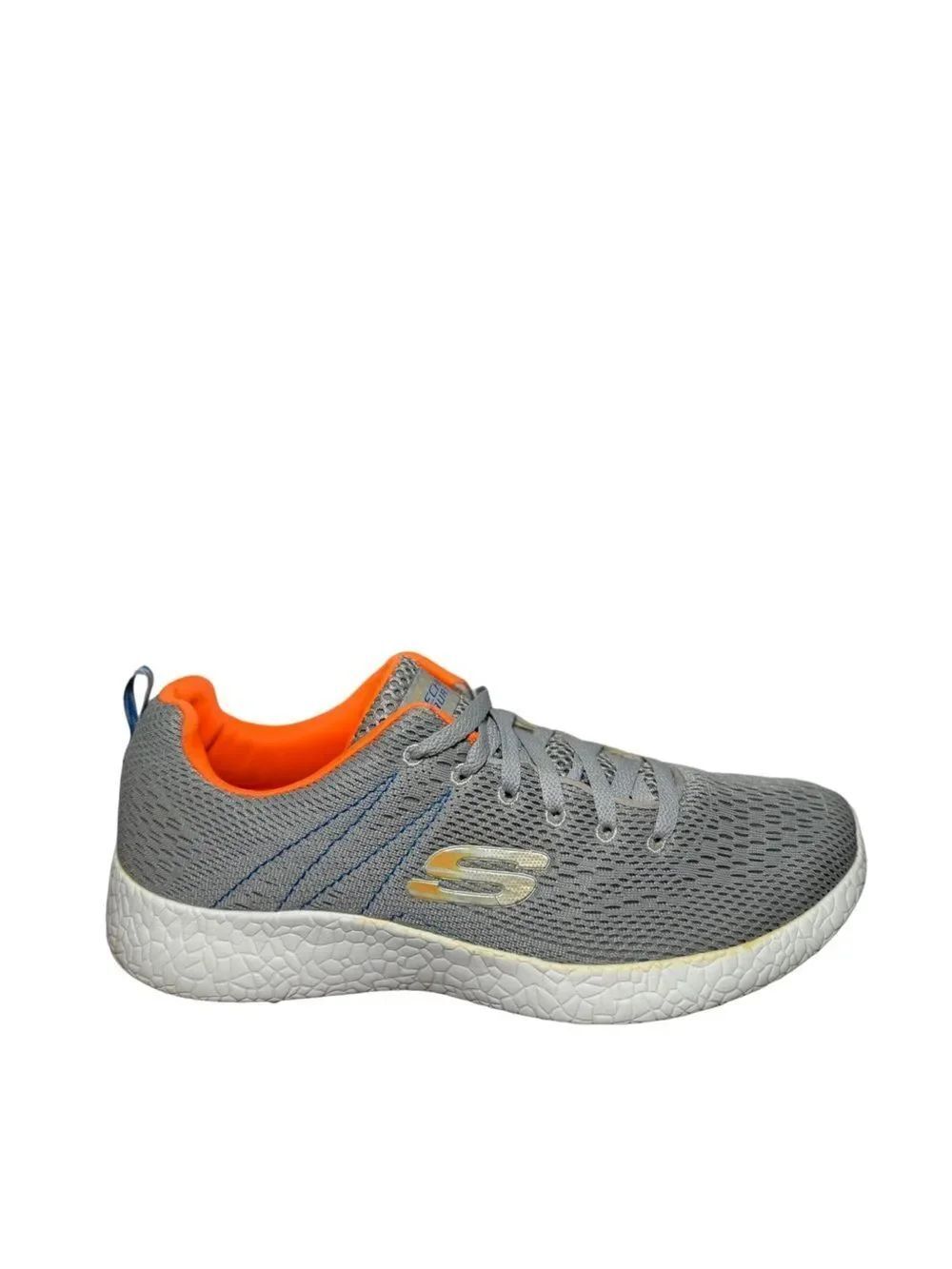 Skechers Men's Gray & Orange Lightweight Knit Sneaker size 9.5